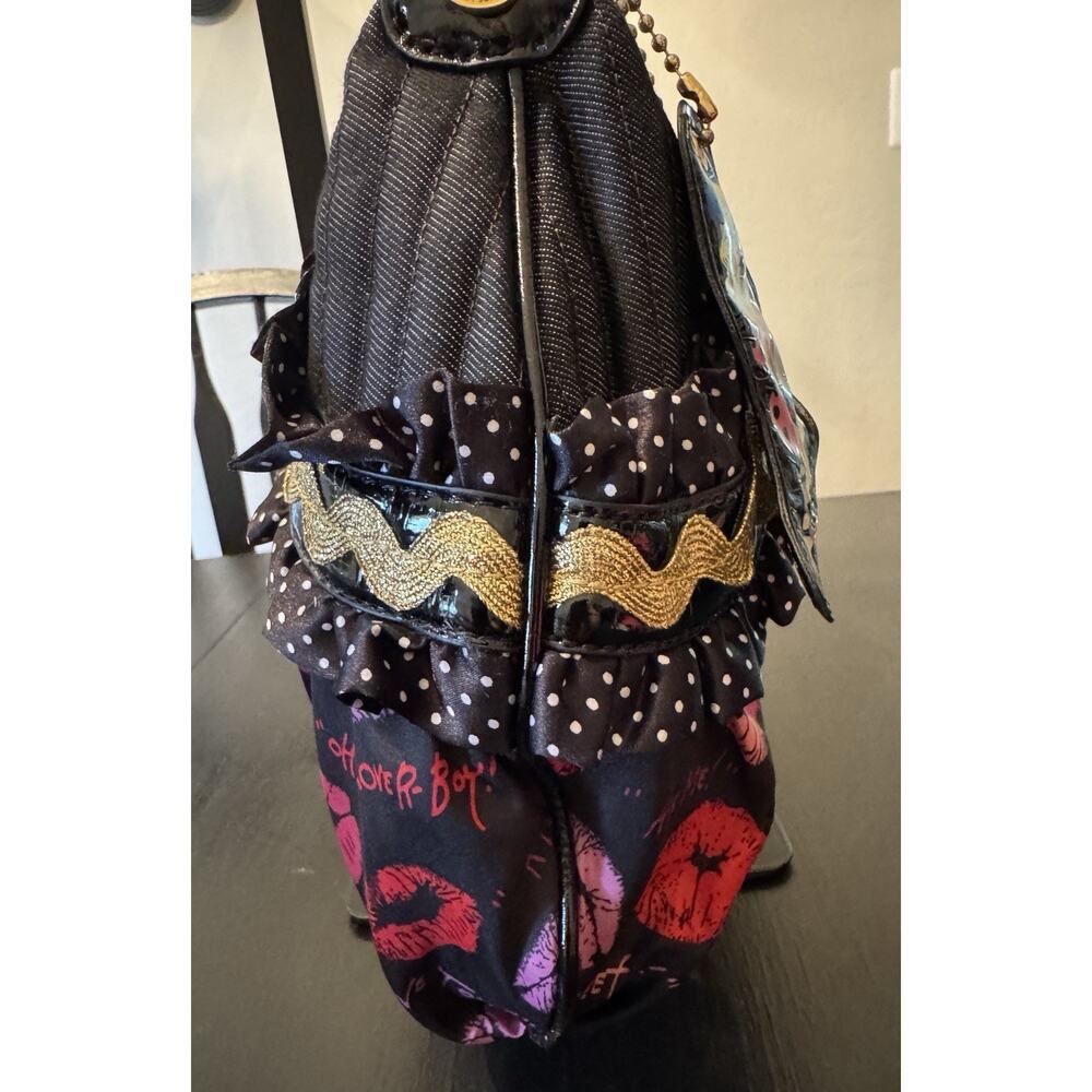 Vintage Y2K Betsyville By Betsey Johnson Hot Lips Hobo Shoulder Bag - Picture 6 of 12